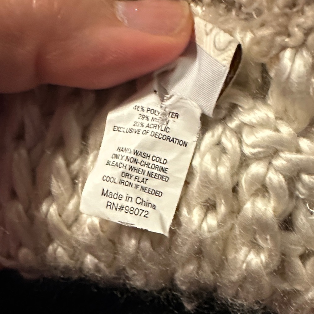 Sonoma Ivory and Chocolate Brown Multi Colors Infinity Knit Scarf - Picture 5 of 10